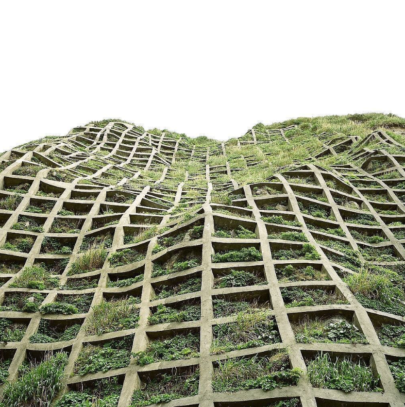 Retaining wall in Japan by Timothy Buckwalter
