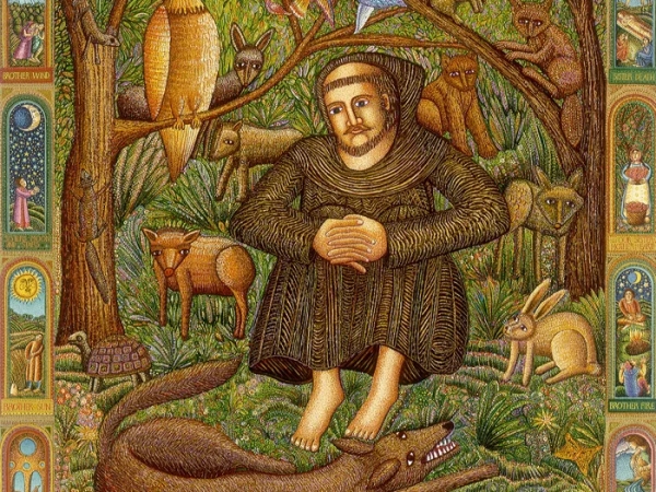 Ancient Fable: St. Francis of Assisi and the injured wolf